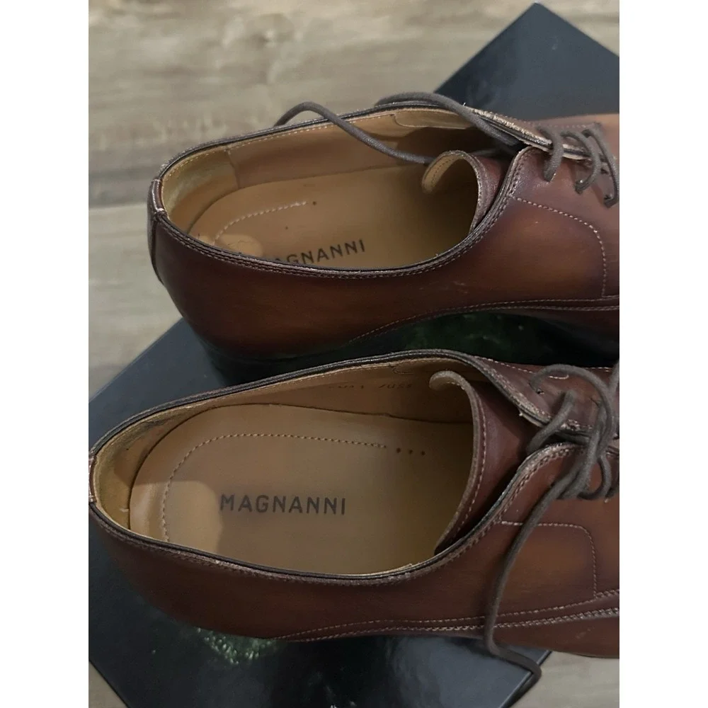Magnanni Men's Dress Shoes EU 41 US 8 Brown Tobacco Brooklyn Style 25766